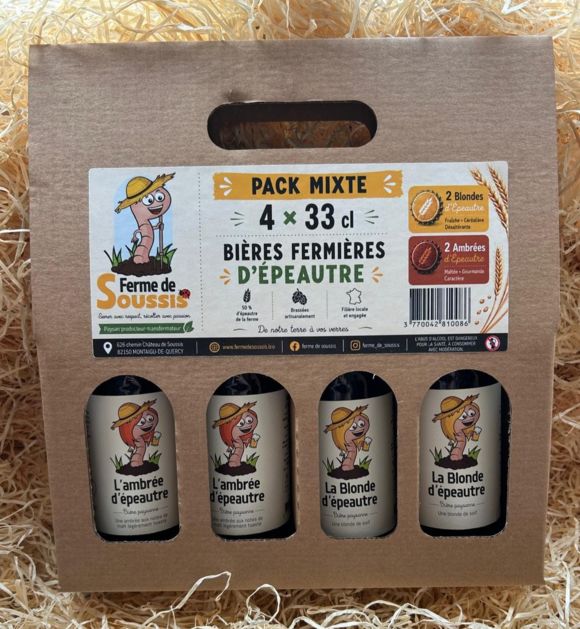 Pack mixte 4x33cl bière d'épeautre