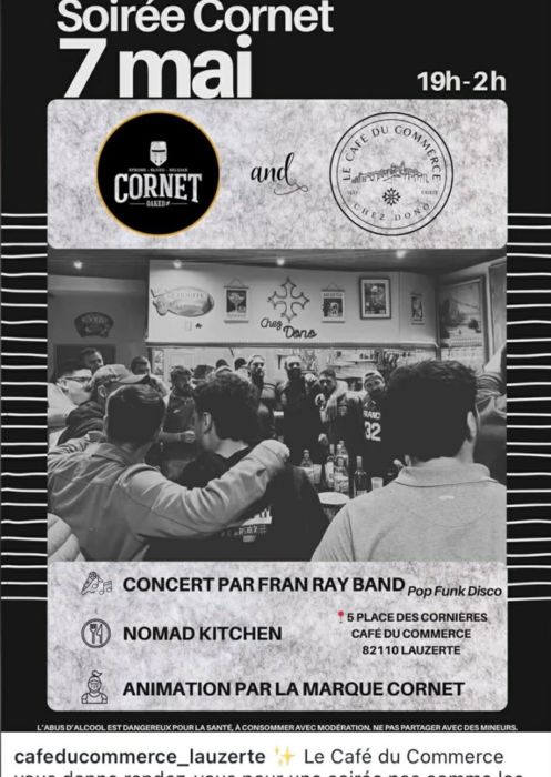 Soirée Cornet au Café du Commerce_Lauzerte