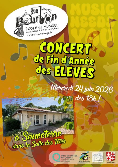 Concert de fin d'année de l'Ecole de Musique Rue Bourbon_Sauveterre