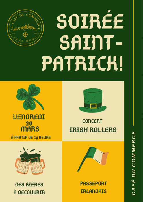 Soirée Saint Patrick au Café du Commerce_Lauzerte