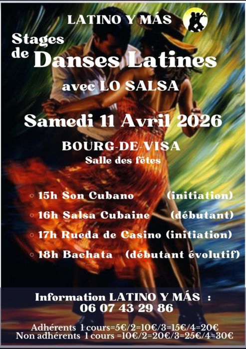 Stage de danse avec Latino y Mas_Bourg-de-Visa
