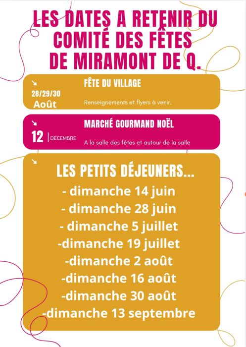Les petits-déjeuner du comité des fêtes de Miramont_Miramont-de-Quercy