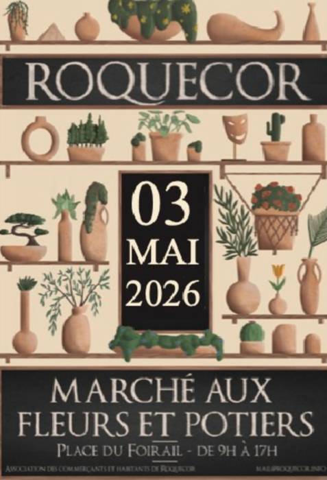Marché aux fleurs et potiers_Roquecor