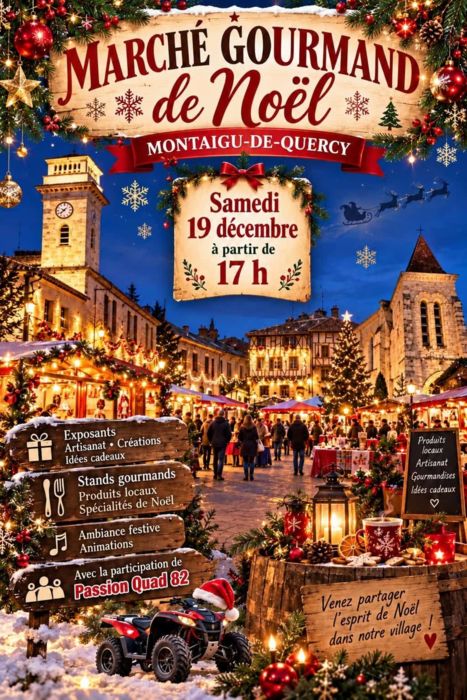 Marché gourmand de Noël à Montaigu-de-Quercy_Montaigu-de-Quercy
