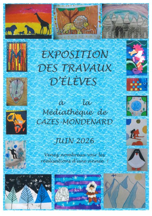Exposition à la médiathèque_Cazes-Mondenard