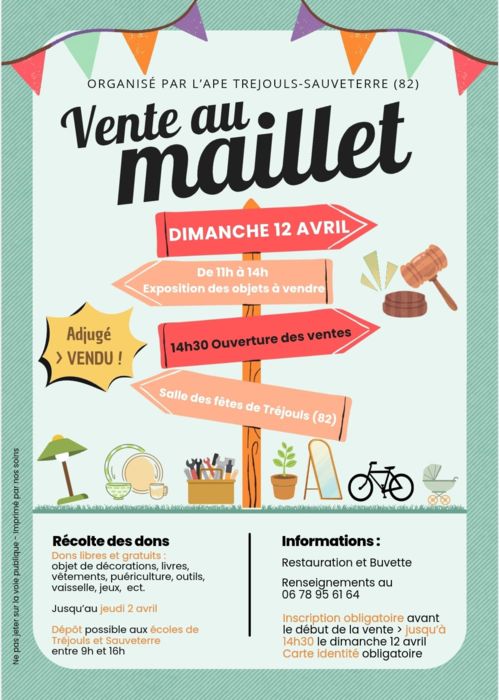 Vente au maillet à la Salle des Fêtes de Tréjouls_Tréjouls