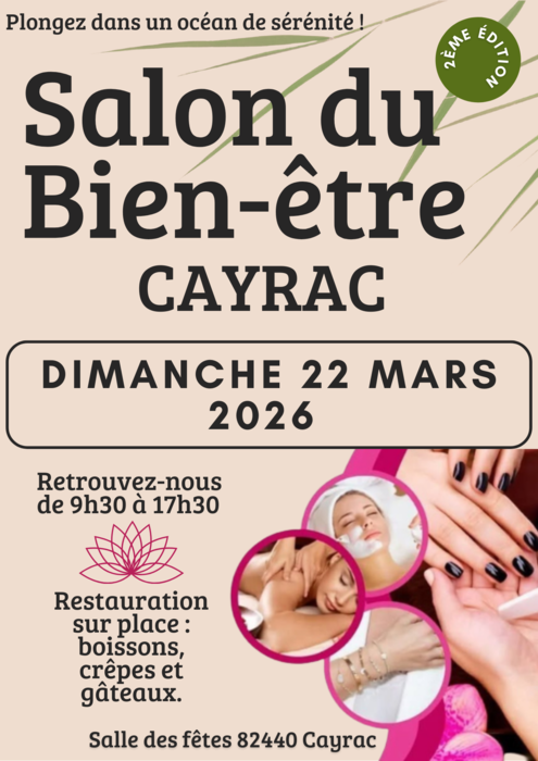Affiche salon bien-être Cayrac