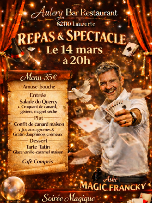 Repas & Spectacle au bar-restaurant Auléry_Lauzerte