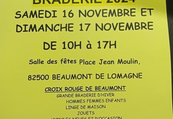 Braderie de la croix rouge_Beaumont-de-Lomagne