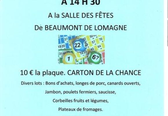 Loto des aînés Lomagnols_Beaumont-de-Lomagne