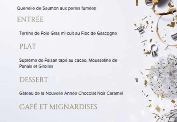 Menu du 1er de l'an à la Belle Montoise_Beaumont-de-Lomagne