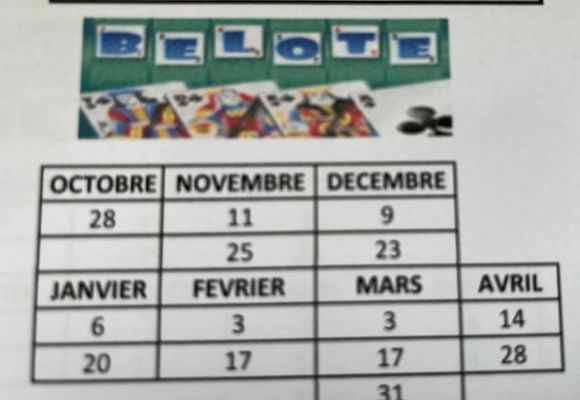 Dates belote