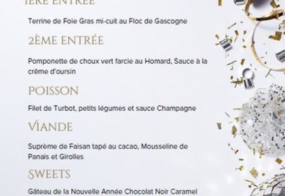 Menu du 1er de l'an à la Belle Montoise_Beaumont-de-Lomagne