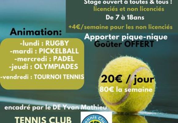 Stage de tennis : février 2025_Beaumont-de-Lomagne