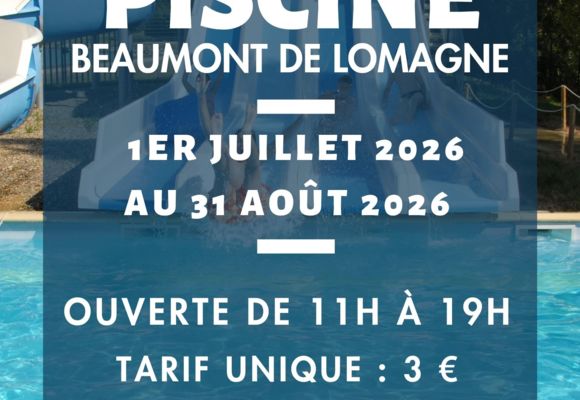 Piscine et toboggans aquatiques en juillet/août_Beaumont-de-Lomagne