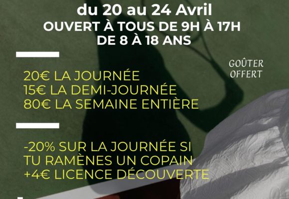 Stage de tennis : vacances de Pâques_Beaumont-de-Lomagne