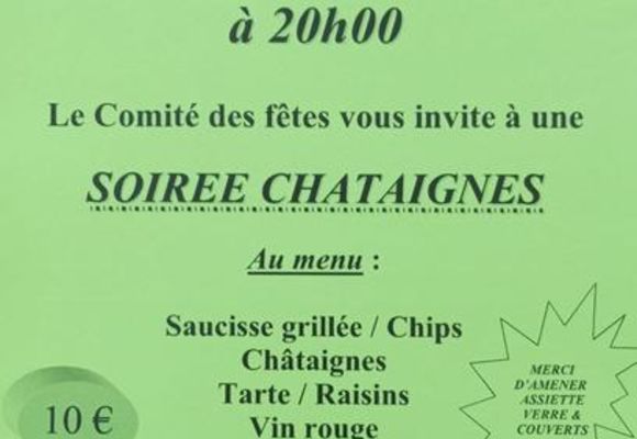 Soirée chataîgnes à Le Causé