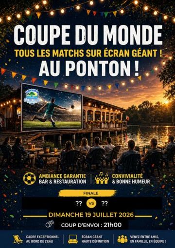 Match de finale de la coupe du monde sur écran géant au Lac des Chênes 