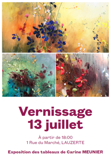 Vernissage d'une nouvelle galerie à Lauzerte 