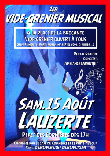 Vide grenier musical à Lauzerte 