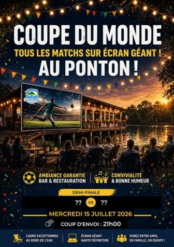Match de demi-finale sur écran géant au Lac des Chênes 