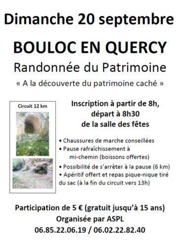 Randonnée du patrimoine à Bouloc