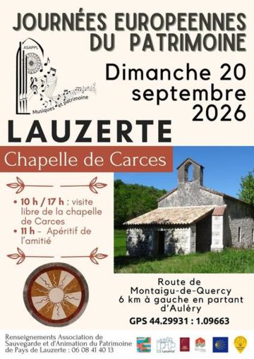 Journées européennes du patrimoine à Lauzerte : visite de la chapelle de Carcès