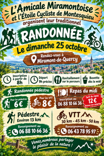 Randonnée pédestre à Miramont-de-Quercy