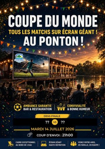 Match de demi-finale sur écran géant au Lac des Chênes 