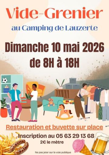Vide-grenier au camping Le Beauvillage de Lauzerte 