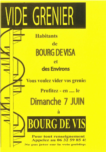 Vide-grenier à Bourg de Visa 