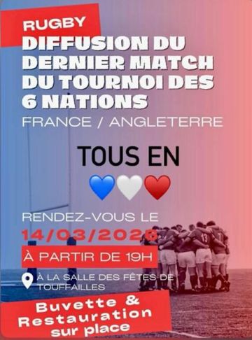 Diffusion de la finale du Tournoi des 6 Nations : France-Angleterre 