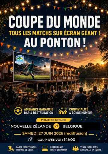 Match Nouvelle-Zélande - Belgique sur écran géant au Lac des Chênes (retransmission) 