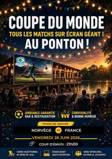 Match Norvège - France sur écran géant au Lac des Chênes 