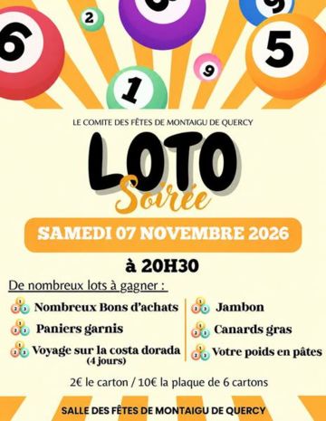 Loto du Comité des Fêtes de Montaigu-de-Quercy 