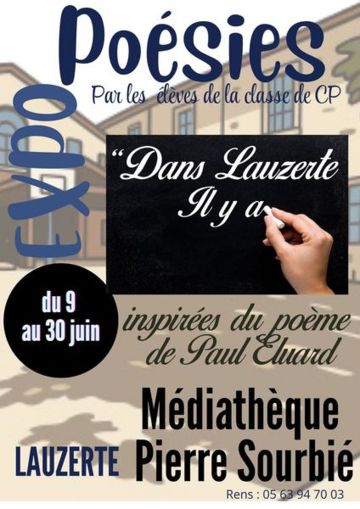 Exposition à la Médiathèque de Lauzerte 
