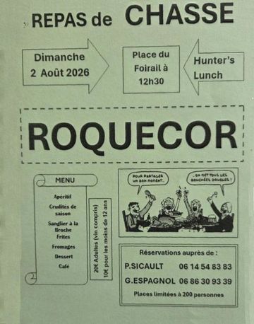 Repas de chasse à Roquecor 