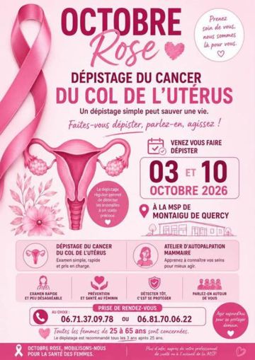 Octobre Rose : dépistage à Montaigu-de-Quercy