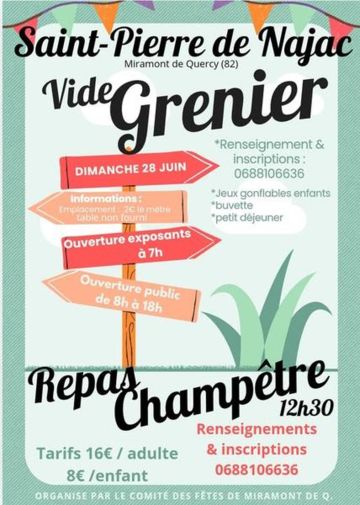 Vide-grenier à Miramont-de-Quercy