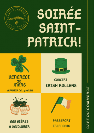 Soirée Saint Patrick au Café du Commerce 