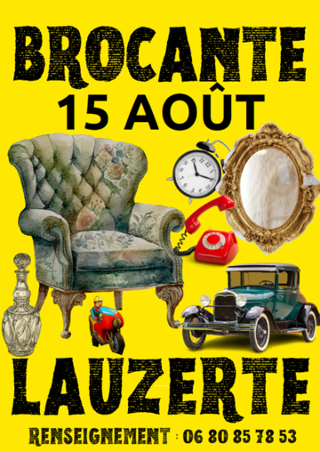 Brocante à Lauzerte 