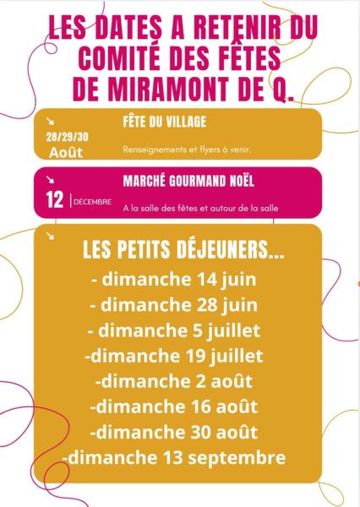 Les petits-déjeuner du comité des fêtes de Miramont 