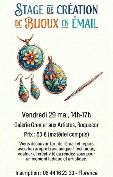 Stage de création de bijoux en émail