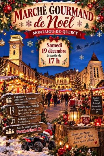 Marché gourmand de Noël à Montaigu-de-Quercy 
