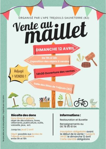 Vente au maillet à la Salle des Fêtes de Tréjouls