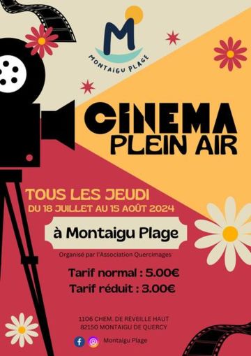 Cinéma en plein air à Montaigu Plage 