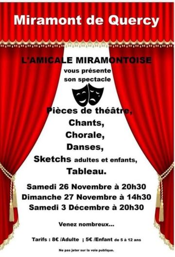 Pièces de théâtre et plus encore à Miramont de Quercy 