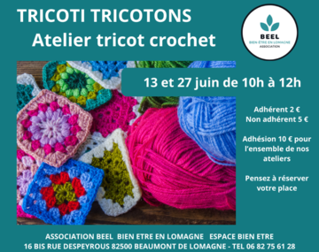 Tricoti-tricotons : atelier crochet tricot 
