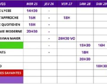 Au cinéma du 25 au 31 mars 