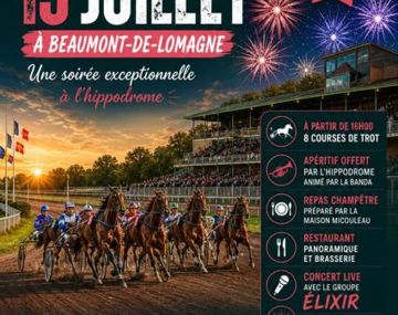 Courses hippiques - 16h - Repas - bal - feu d'artifice 